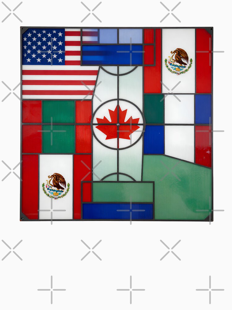 North America Soccer Pitch Stained Glass Art by Gallery-yuuna
