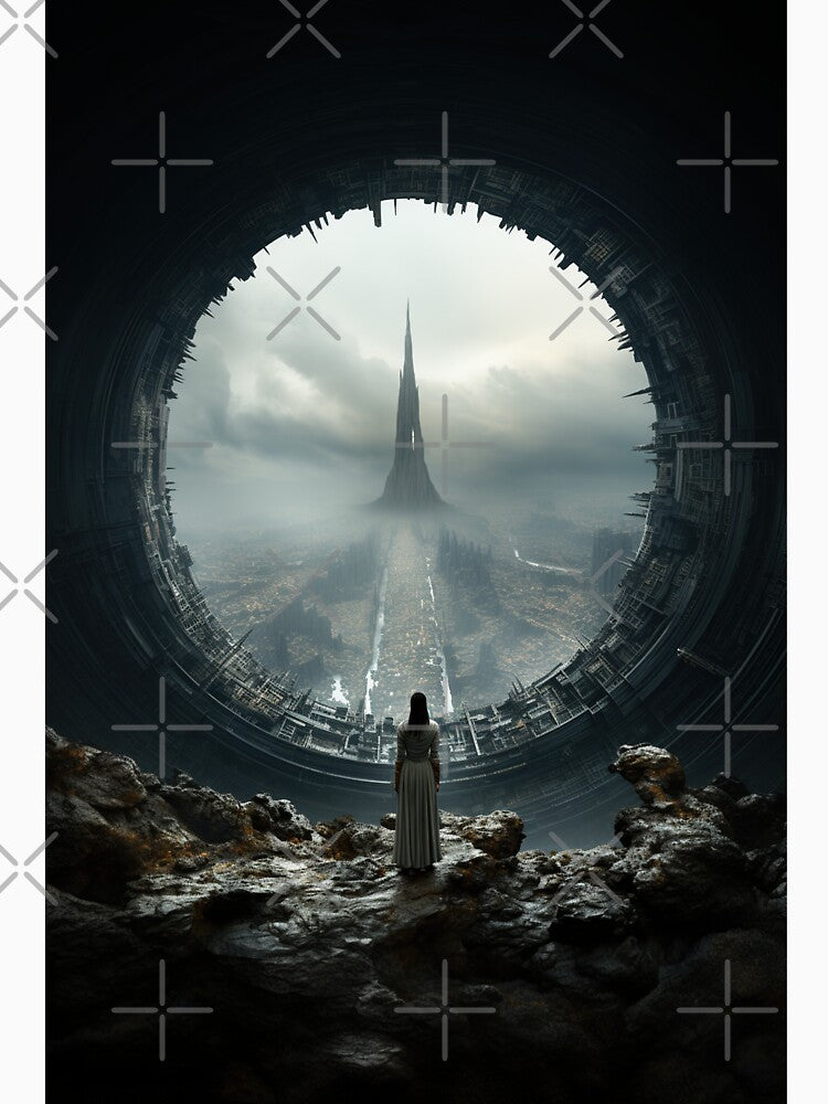 Dystopian Woman Gazing at New World by SuperSeries