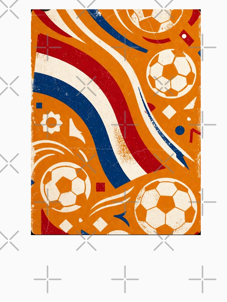 Netherlands Retro Pattern | Vintage Oranje All-Over Print Soccer Design by Nexus Space