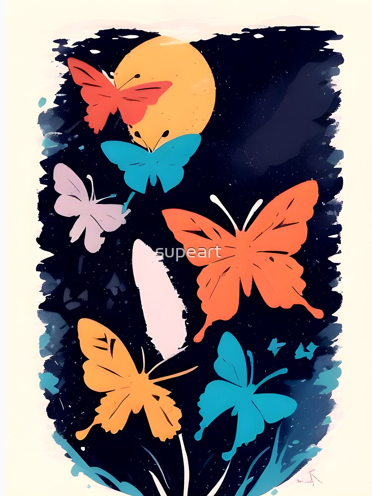 Shop Our High-quality Collection of Minimalist Butterfly Art Prints by supeart