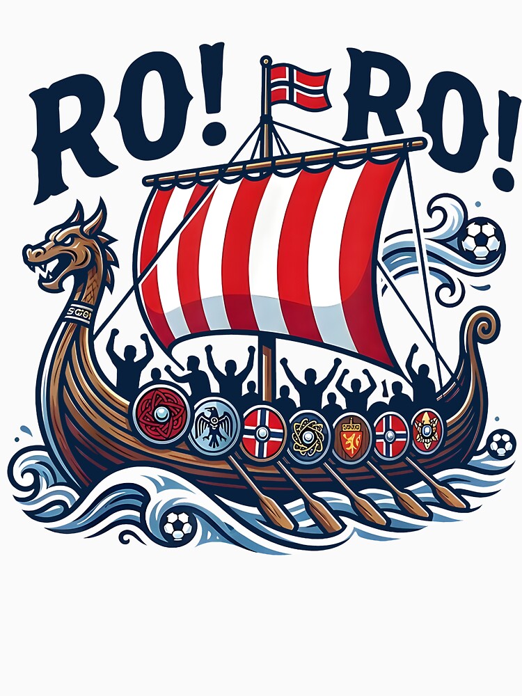 Ro! Ro! Norway Viking Longship Norway Soccer Fan by DarylPope