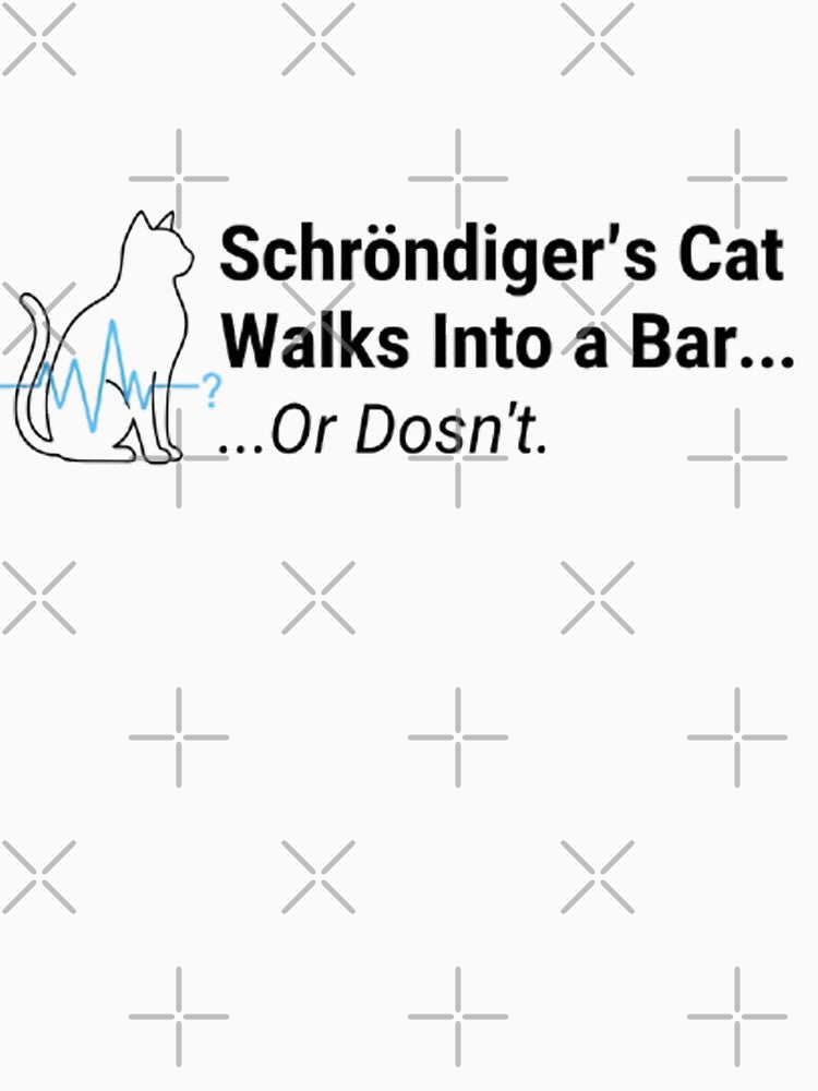 Schrödinger's Cat Walks Into a Bar... Or Doesn't. Funny Physics Joke by Beaglekawaii
