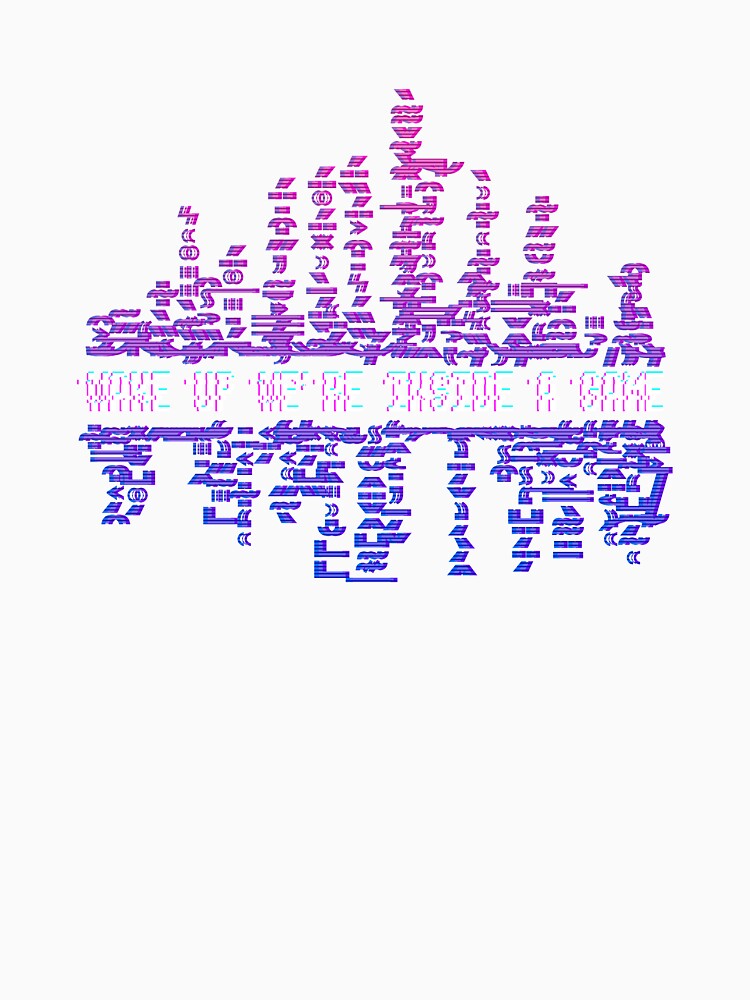 wake up we are inside a game glitch art vaporwave matrix by tiantanman