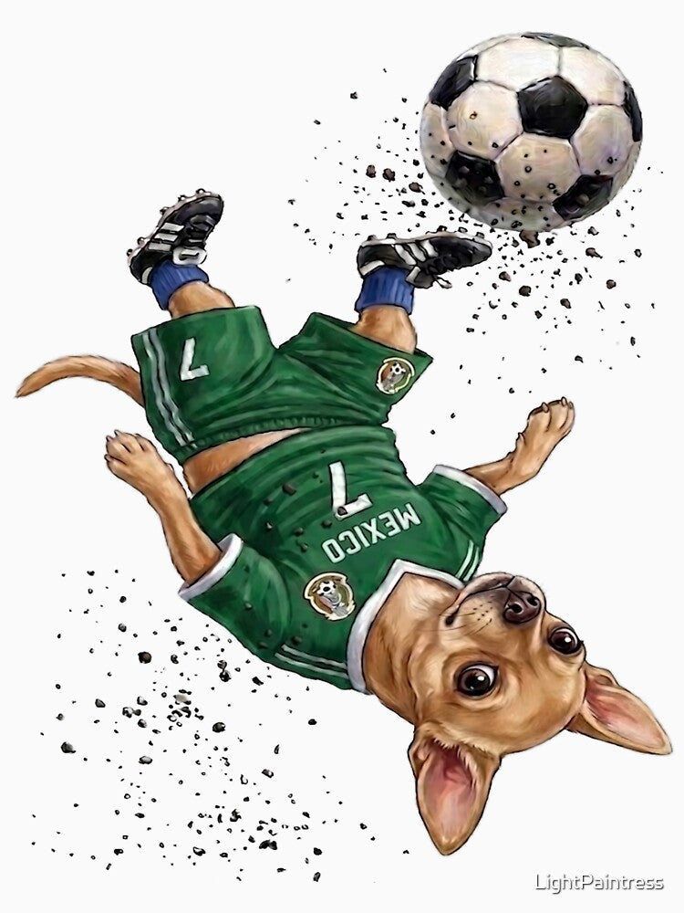 Soccer Chihuahua drop kick by LightPaintress
