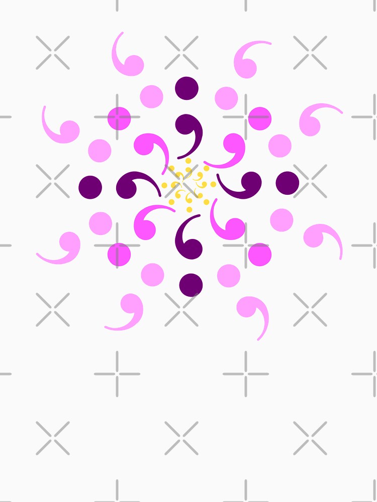 Mental Health Matters Semi Colon Flower Affirmation by CottoVerdi
