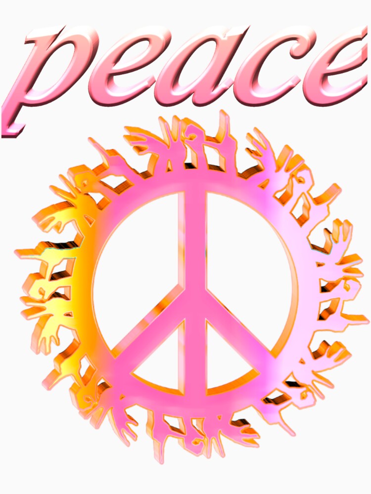 Hippie Peace Sign Art Design by Zareen Sayyed