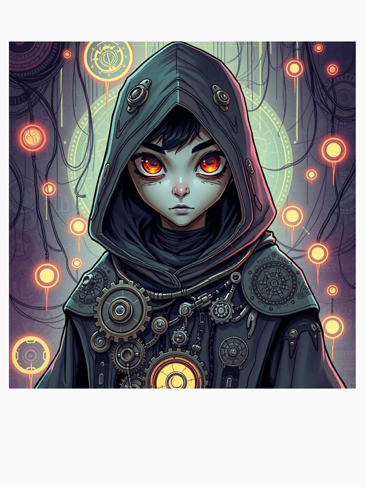 Neon Eyes Cyberpunk Girl by Dogandesighn
