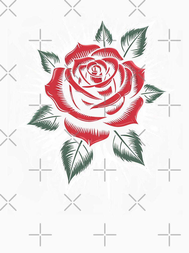 Goth Rose Spikey Burst Tattoo Art Dark Floral Design by Say It With Ink