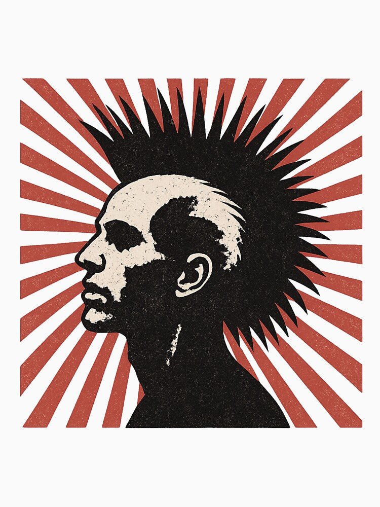 Punk Skull Mohawk Design by Driftwood77