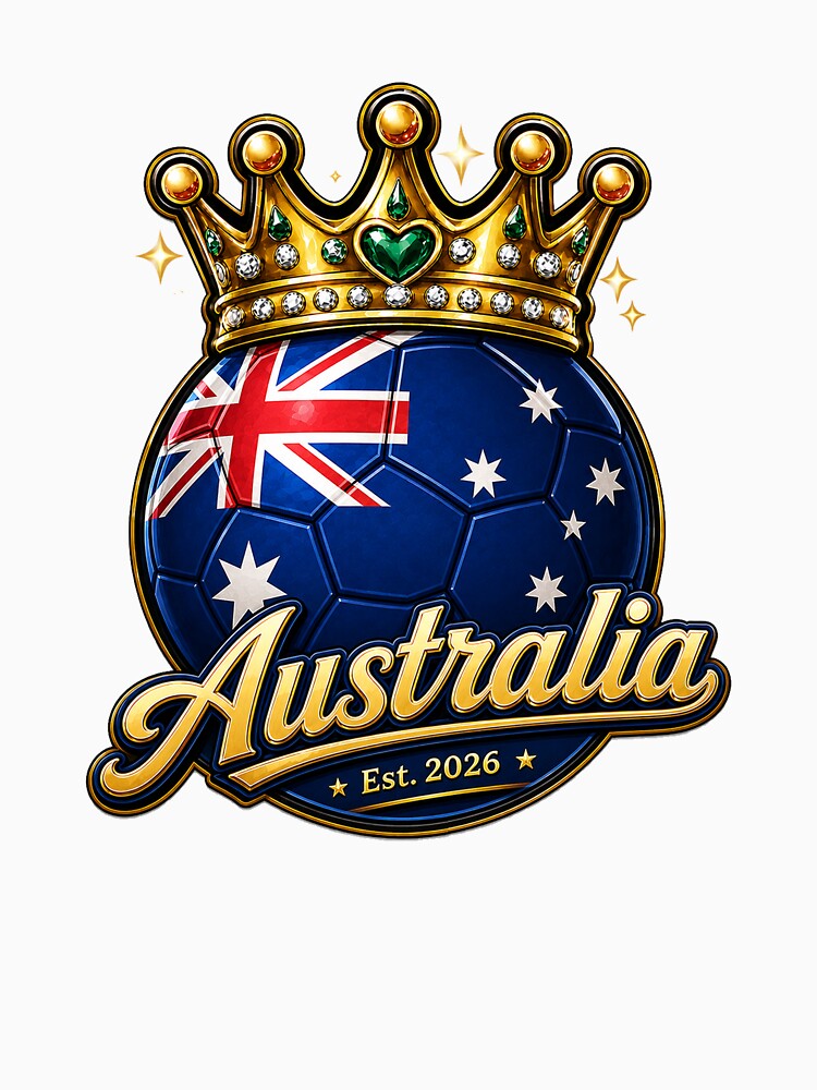 Australia flag Crowned Soccer Ball by QuiteOrbit