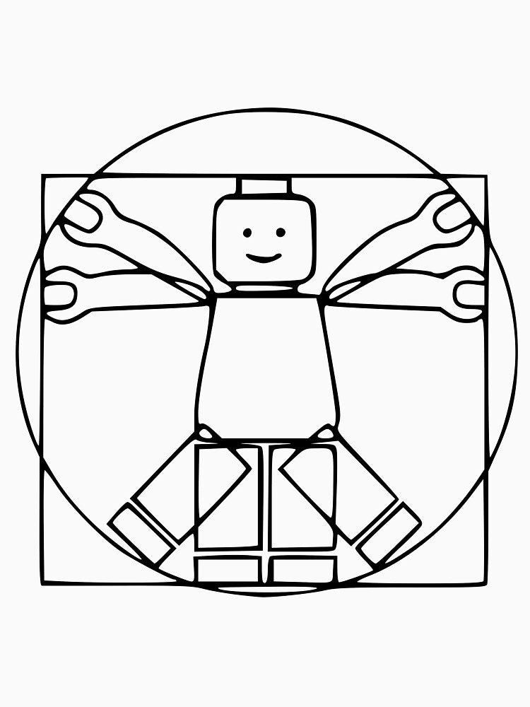 Brick Face - Vitruvian Man design by tonylau81