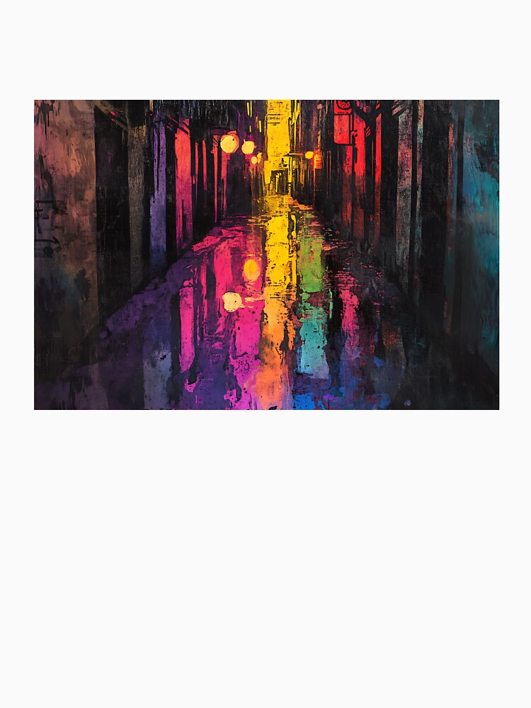 Cyberpunk Art: Neon Rain Alleyways by bapupa