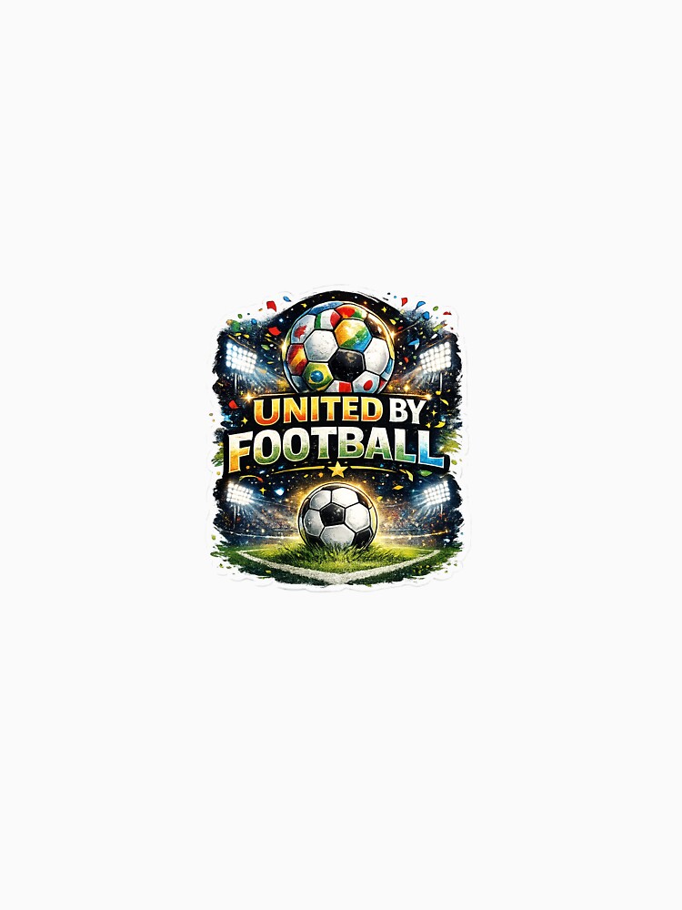 United by Football Sticker | Colorful Soccer Fan Design | Global Football Aesthetic by Vierdos
