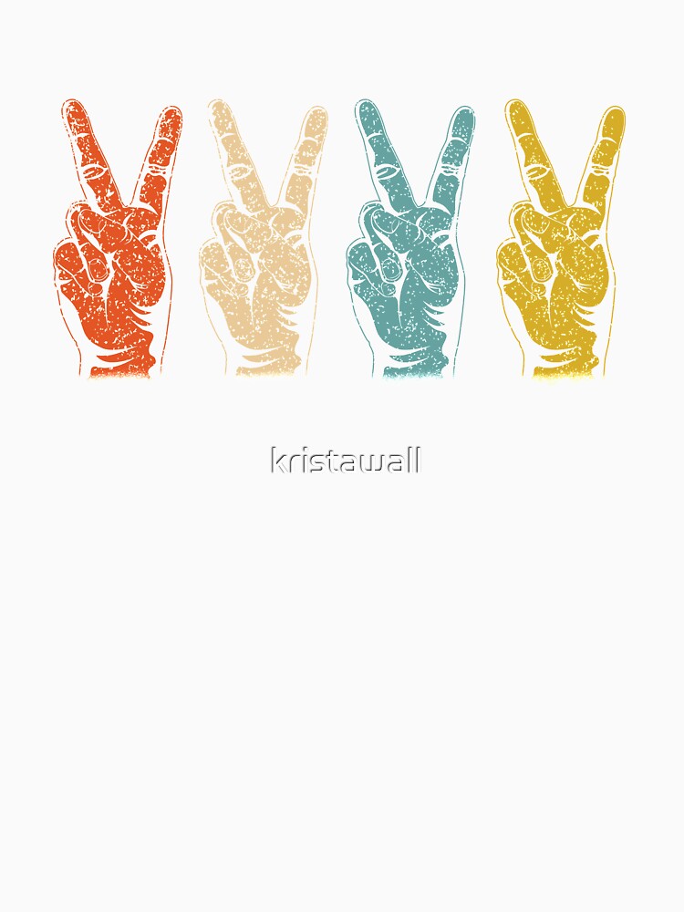 Retro Peace Vintage 60's 70's Hippie Gift by kristawall