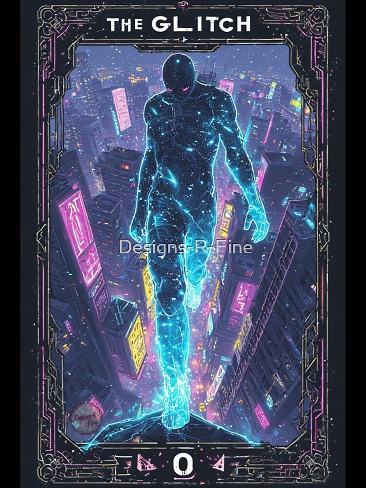 The Glitch - Cyberpunk Neon Futuristic Sci-Fi Digital Gothic Art by Designs-R-Fine