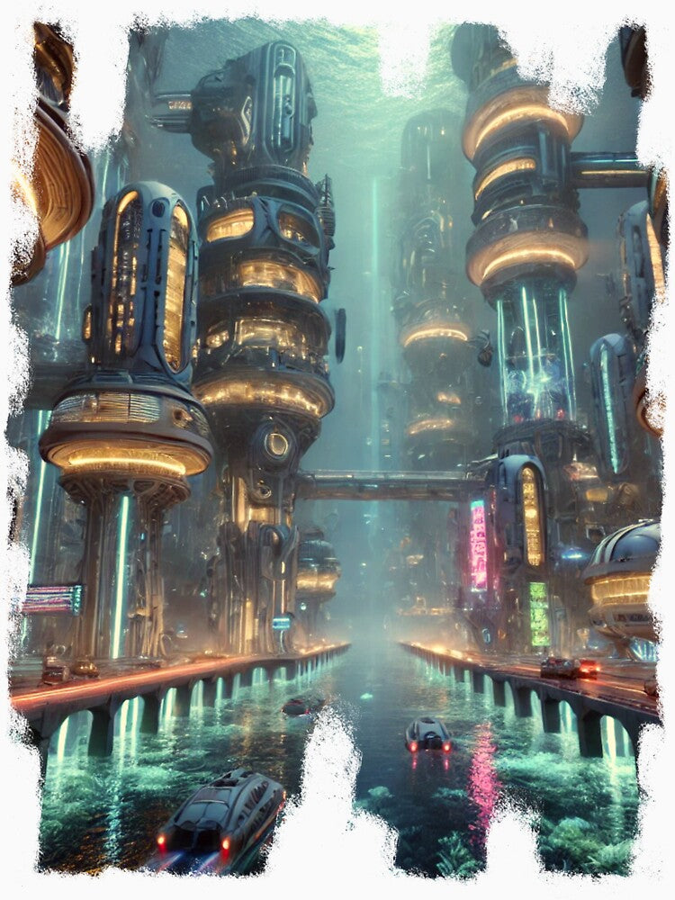Cyberpunk City under the Waves by Eric Nagel