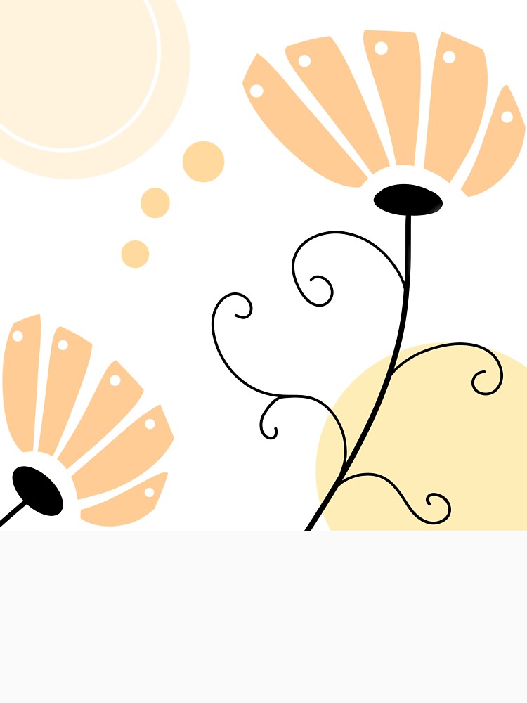 Light And Airy Neutrals Whimsical Boho  Flower Design by Sartoris Art