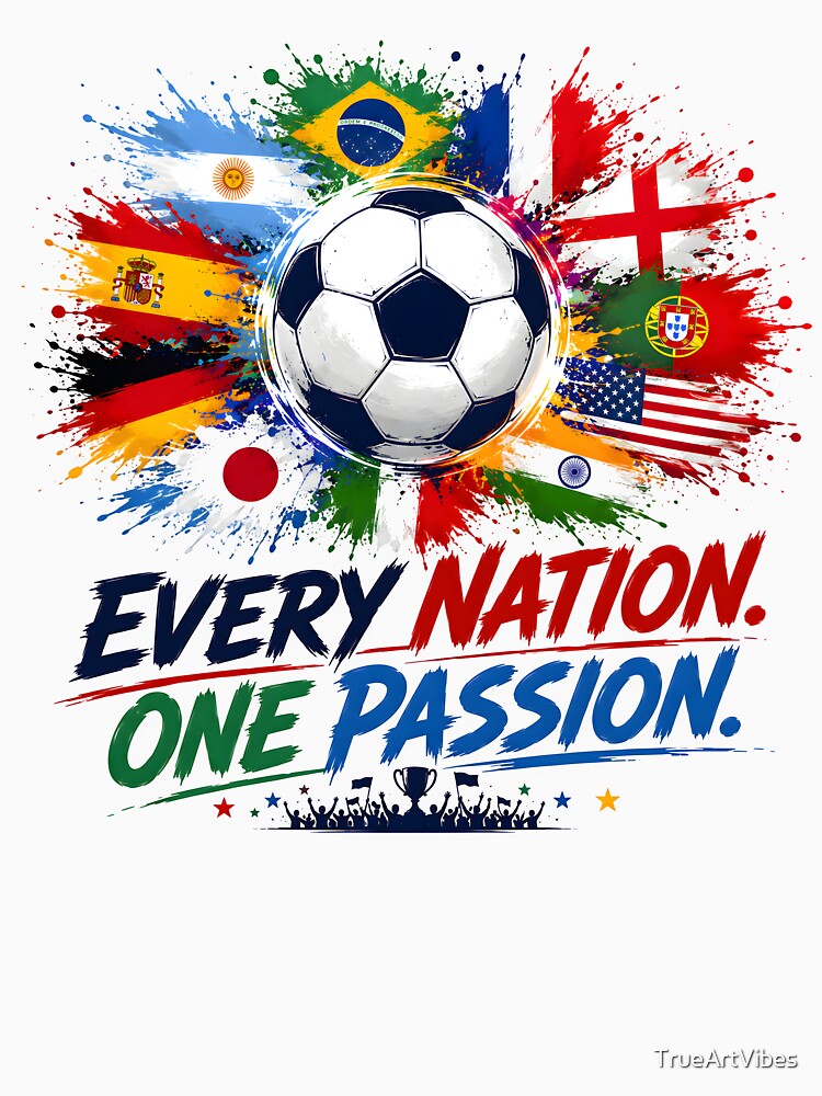 every nation one team, fifa collectibles, soccer tournament, team jerseys, fifa art prints by TrueArtVibes