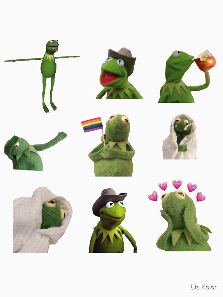 Kermit sticker set by Lia Kolor