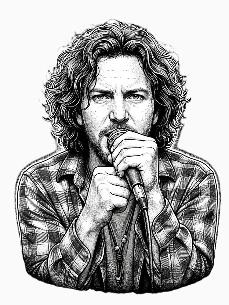 The Voice of Seattle: 90s Grunge Legend Portrait by Fallen Ink