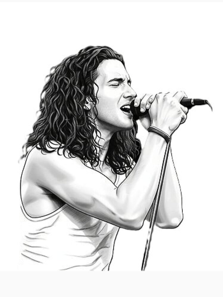 The Seattle Surfer: Young Grunge Vocalist Portrait by Fallen Ink