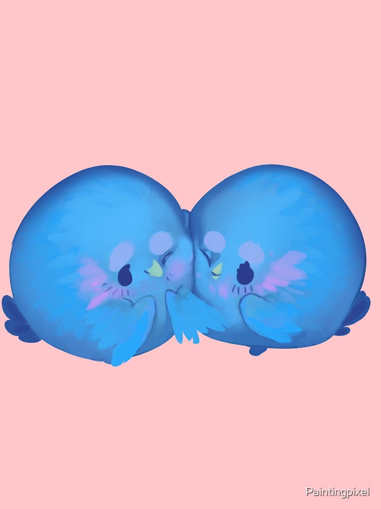 Chibi Love birds by Paintingpixel