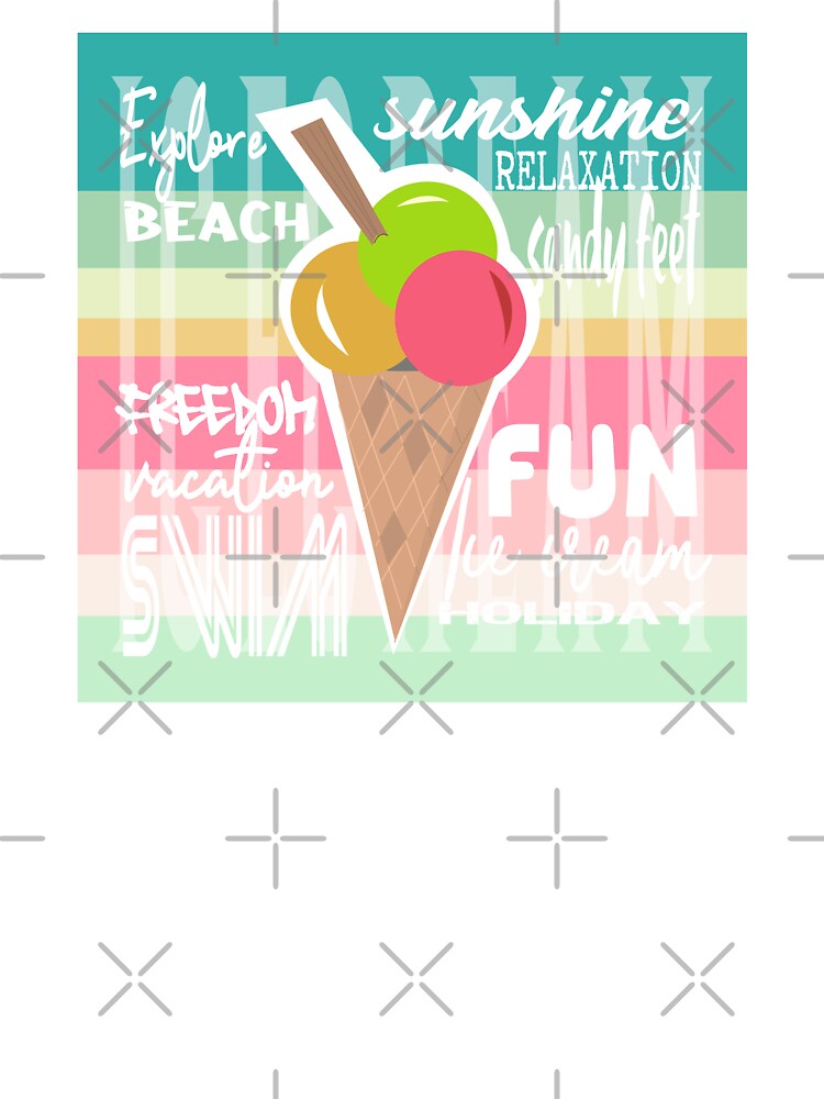 Ice cream holiday vacation summer fun - relax, explore, sunshine and sandy feet.  Caroline Laursen Original by Caroline Laursen