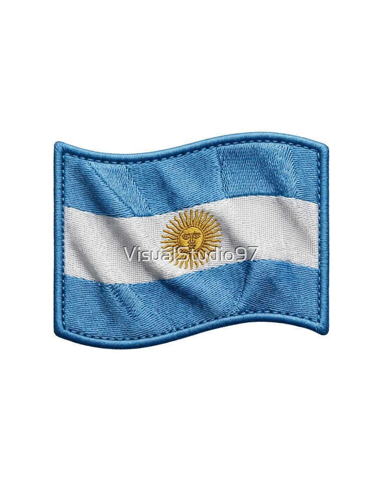 Embroidered Argentina Flag Patch - Waving Tactical Crest Design by VisualStudio97