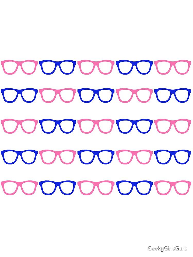Pink and Blue Nerd Glasses by GeekyGirlsGarb