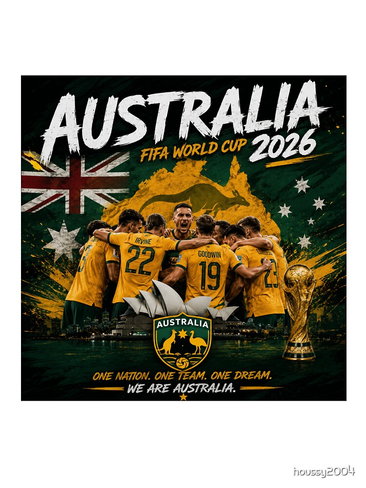Australia World Cup 2026 Inspired Football Fan Design | Socceroos Supporter Gift by houssy2004