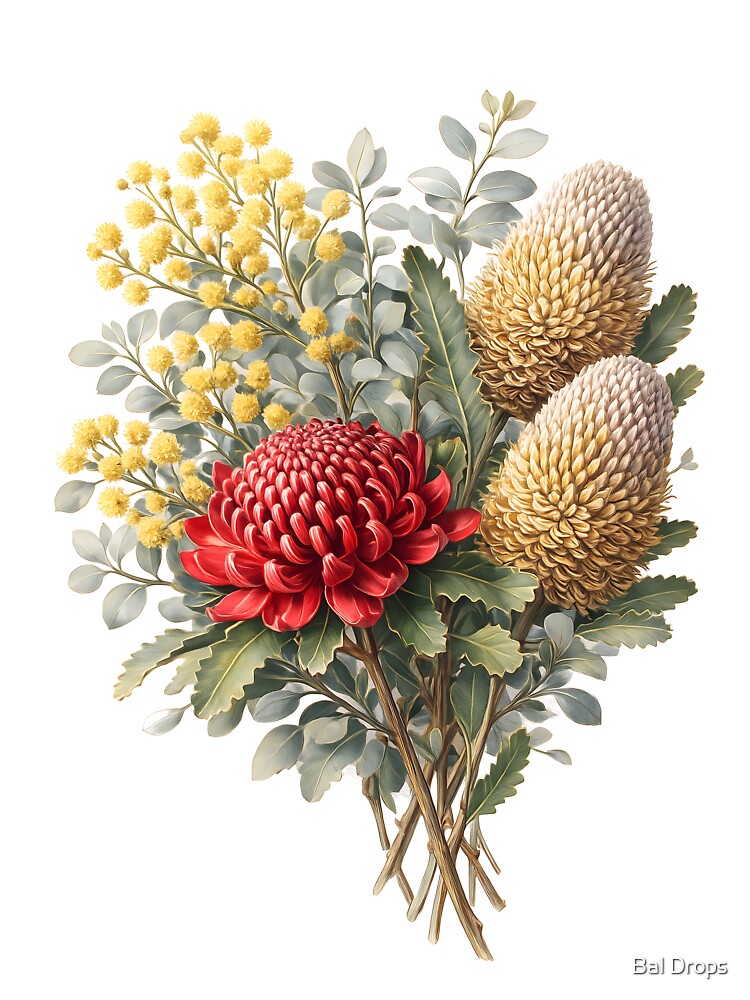 Vintage Australian Native Wildflowers by Bal Drops