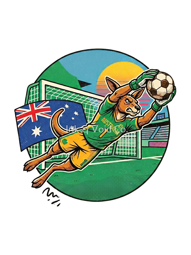 Retro 90s Kangroo Soccer Keeper by Ink & Void Co.