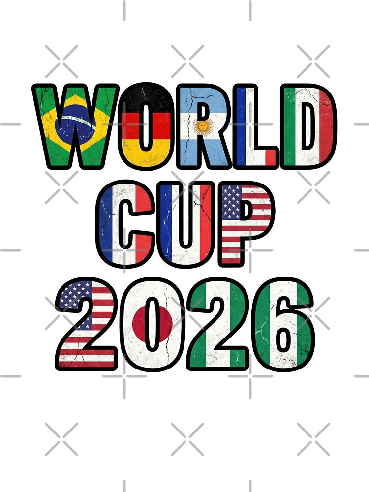 World Cup 2026 Flags Typography Design by Dudek Originals