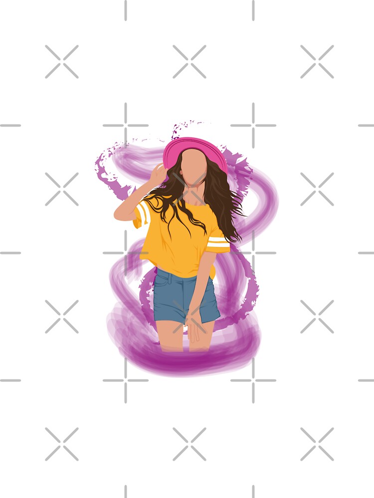 minimalist girl art for T shirts by Digital4youLk