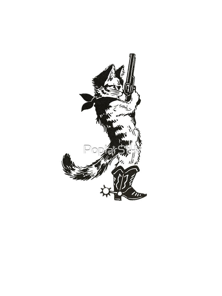 cowboy cat in boots by PoplarSt4r