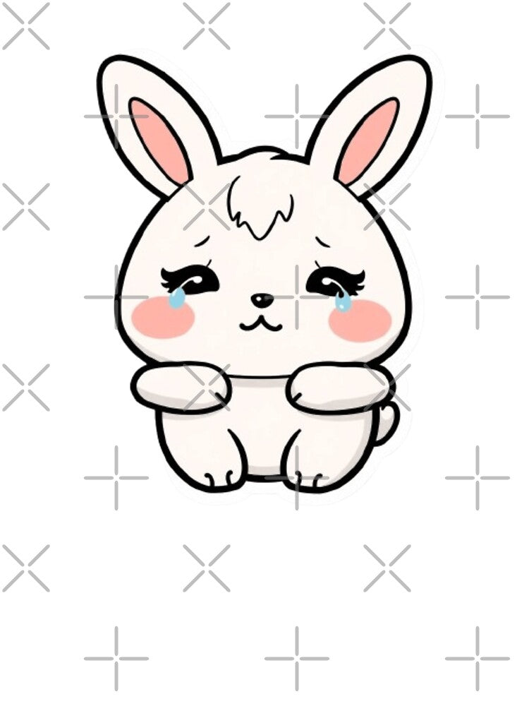 Crying Bunny Kawaii Pastel by PastelPaws Atelier