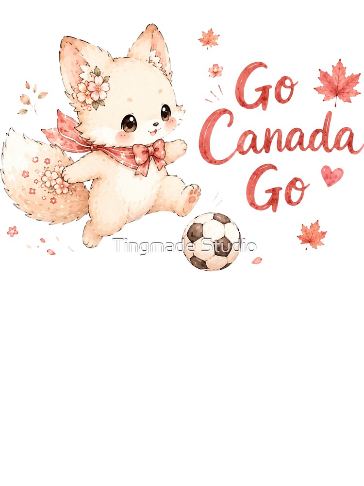 Go Canada Go Cute Tinia Bunny-Fox⁠ by Tingmade Studio