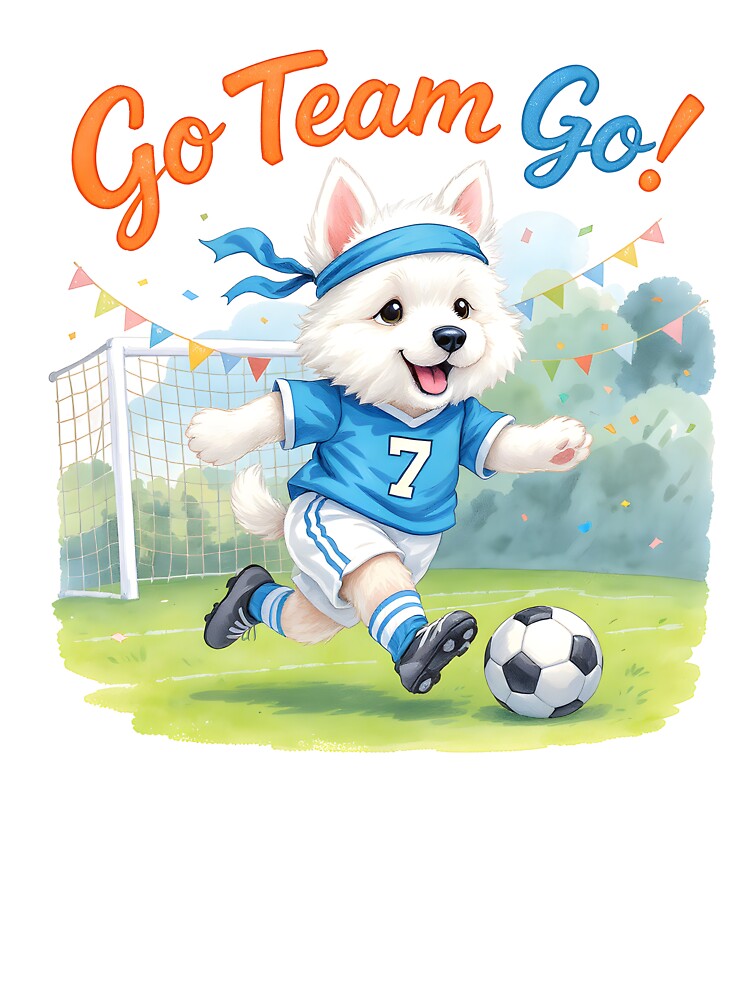 Westie Soccer Art by Kedspicedesign