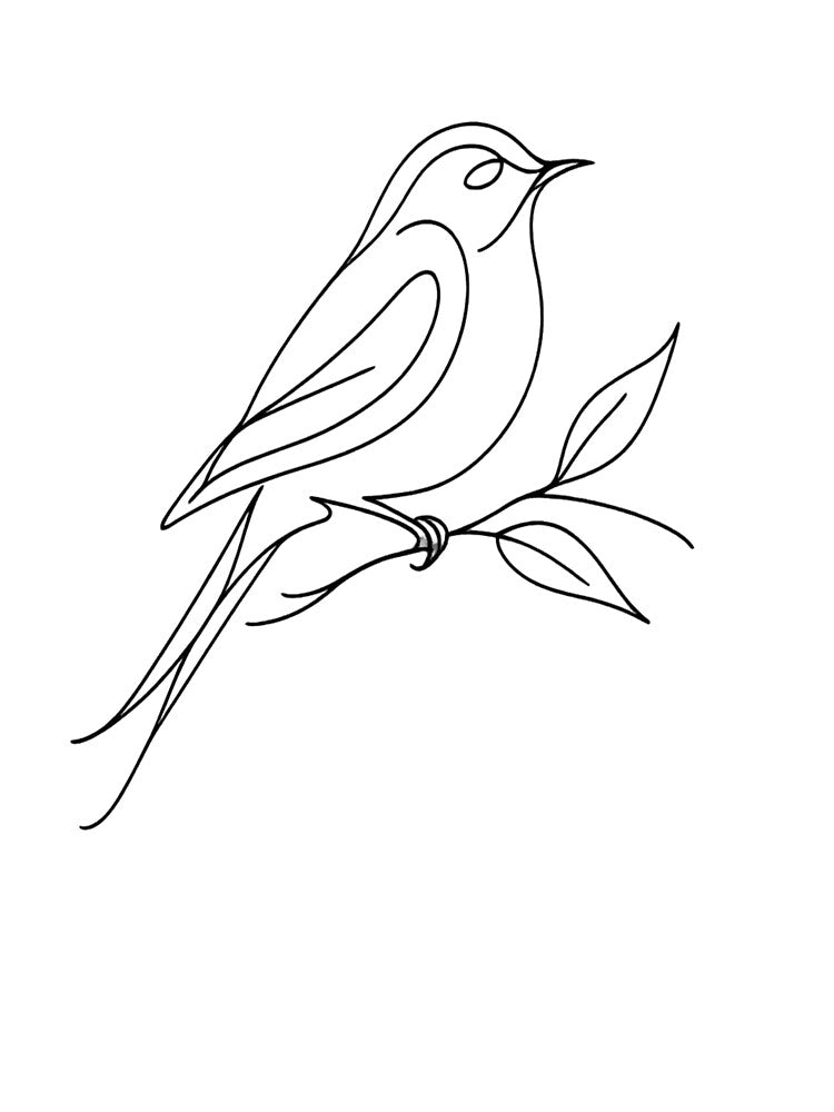 Minimalist One Line Bird Drawing | Modern Continuous Line Art Bird | Aesthetic Minimal Wall Art by ArtWaveStudio8