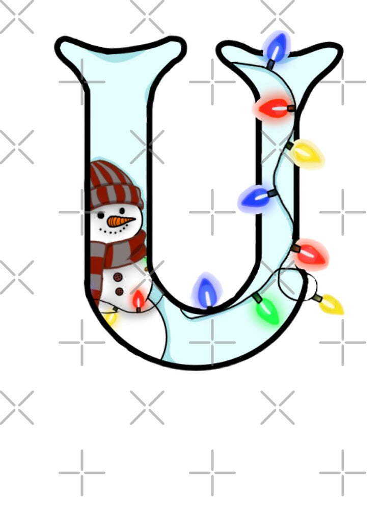 Holiday themed letter U by Artistkhg