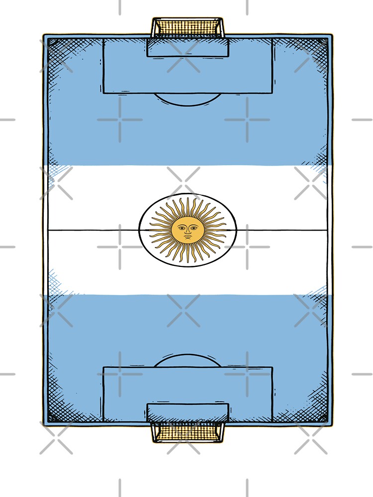Argentina Soccer Field Flag. by EunsooLee