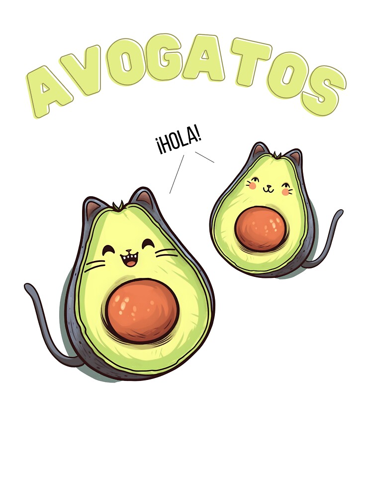 Cute Cats as Avocados - Avogatos Meow by Tyler Rosso