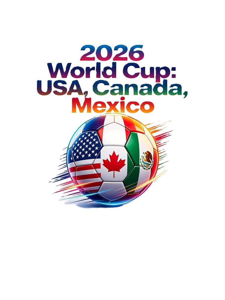 2026 World Cup USA, Canada & Mexico Soccer Fan Design by VladisWorld