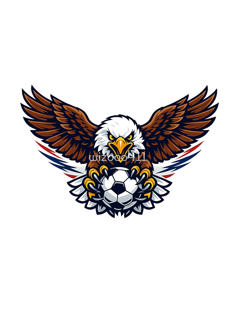 USA Eagle Soccer T-Shirt | Patriotic Football Design by wizooo411