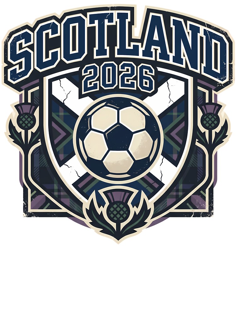 Scotland 2026 Retro Football Fan Crest by Saq2000