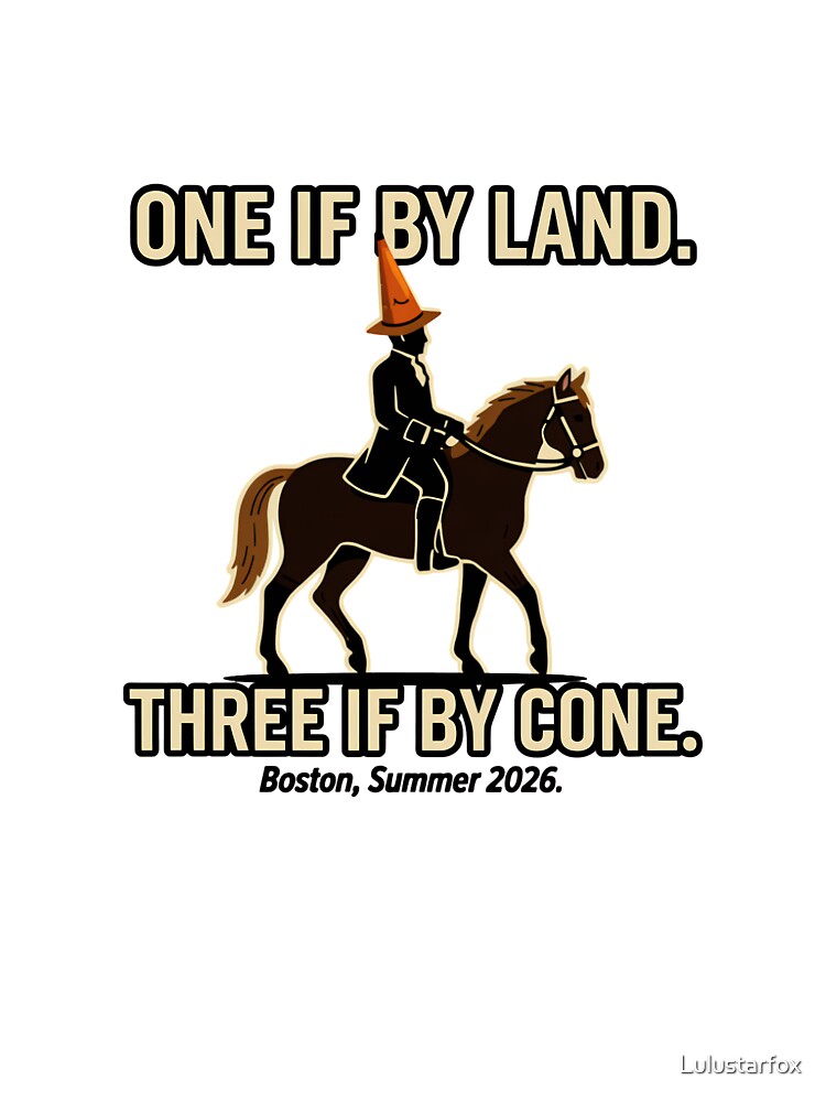 One If By Land Three If By Cone Boston Summer 2026 World Cup Funny Gift by Lulustarfox