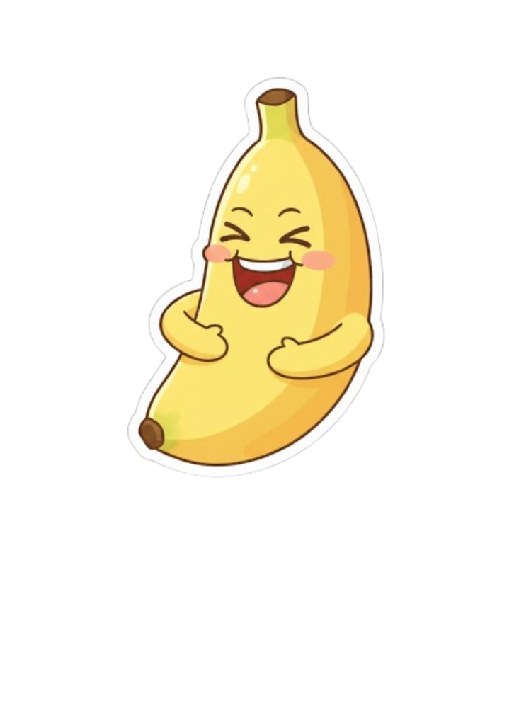 Kawaii banana sticker. by Vegasstickers