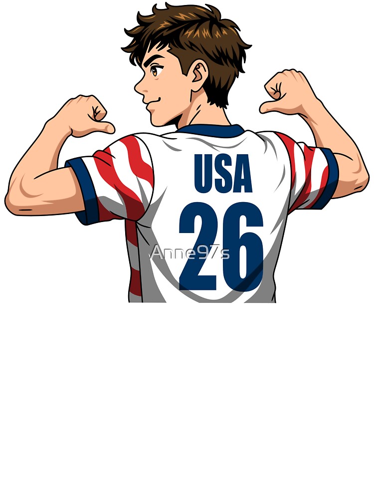 Anime USA Soccer Player Number 26 Jersey Back by Anne97s