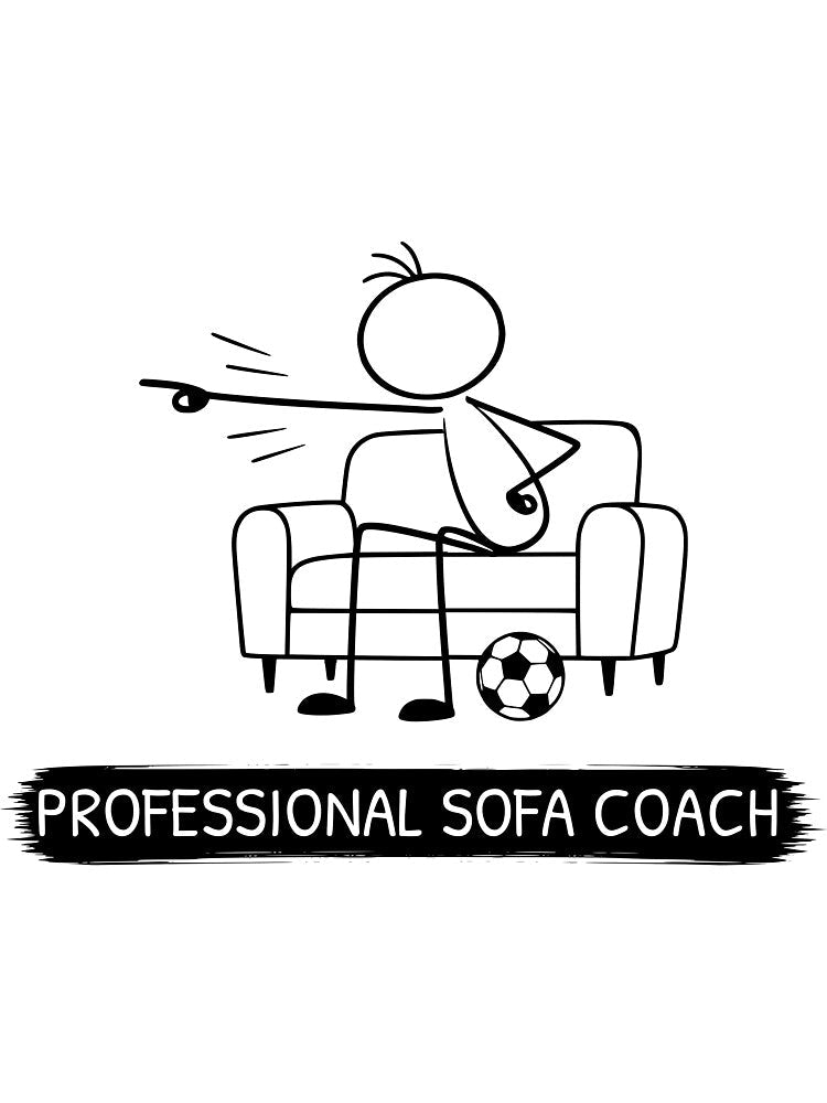 Professional Sofa Coach Football Humour by Pebl-Co