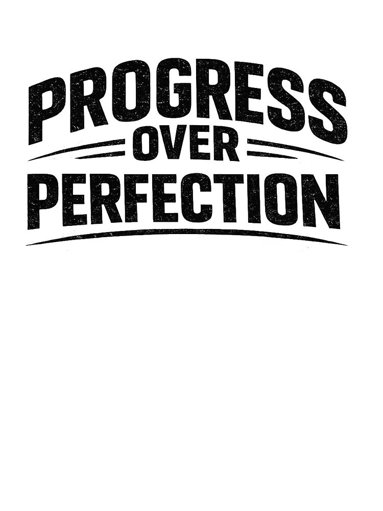 Progress Over Perfection – Gym Motivation Fitness Quote Design by Mavriboy